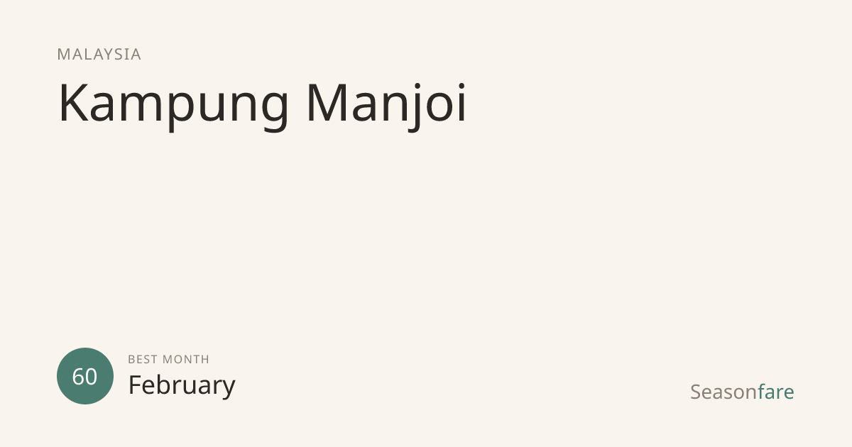Best Time to Visit Kampung Manjoi (2026) — Seasonfare
